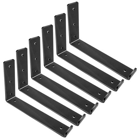 Heavy Duty Shelf Brackets 8 inch Rustic L Black Shelf 